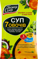 Суп с горохом варено-сушеным и натуральными сушеными овощами 7 овощей Тьотя Соня м/у 180г