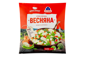Суміш овочева швидкозаморожена Весняна Шеф-кухар Рудь м/у 400г