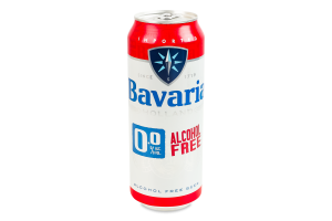 Пиво 0.5л 0% безалкогольное светлое фильтрованное пастеризованное Bavaria ж/б