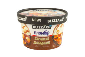 Морозиво 13% пломбір З карамеллю та горіхом макадамія Blizzard ст 90г