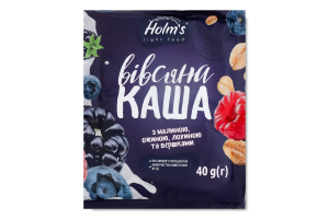 Каша вівсяна з малиною, ожиною, лохиною та вершками, 40 г