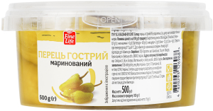 Перець гострий маринований Fine Life відро 500г