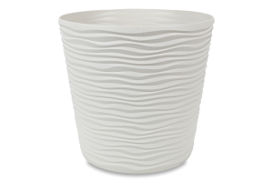 Горщик д/квітів Фьюжн 1,6л біла троянда з вставкою низький d16*14,5см арт115087 Алеана