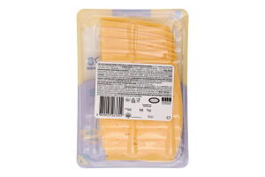 Сыр 50% твердый нарезанный ломтиками безлактозный со вкусом и ароматом топленого молока Король сыров Пирятин лоток 150г