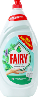 Средство для мытья посуды Чайное дерево и мята Sensitive Fairy 1.35л