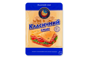 Продукт сырный 50% молокосодержащий твердый Классический вкус Молочний шлях лоток 130г