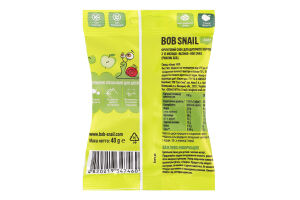 Снэк фруктовый для детей от 12мес Apple Baby Bob Snail м/у 40г