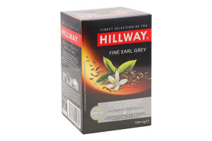 Чай черный байховый листовой с ароматом бергамота Fine Earl Grey Hillway в/с к/у 100г