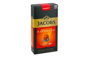 Кофе натуральный жареный молотый в капсулах Espresso 7 Classico Jacobs к/у 52г