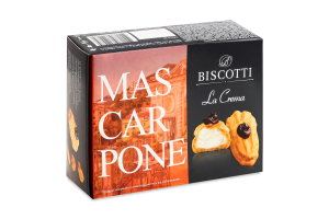 Пирожное заварное Mas-Car-Pone La Crema Biscotti к/у 0.2кг