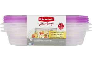 Rubbermaid Take Alongs Quik Clik Seal! Containers - 3 PK