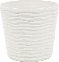 Горщик д/квітів Фьюжн 0,6л біла троянда з вставкою низький d12*11см арт115086 Алеана