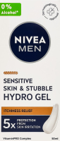 Гидрогель для чувствительной кожи и щетины Nivea Men 50мл