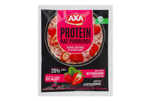 Каша овсяная протеиновая с малиной и клубникой с подсластителями Axa м/у 40г