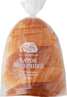 Батон половинка в нарізці Молочний Скиба м/у 200г