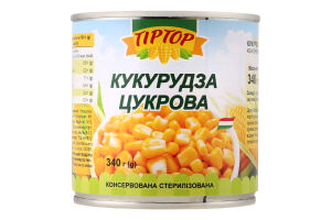Кукуруза сахарная консервированная стерилизованная Tip Top ж/б 340г