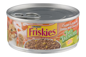 Purina Friskies Tasty Treasures Cat Food Chicken & Ocean Fish Dinner with Cheese Pate
