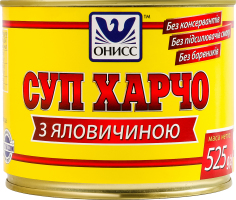Суп харчо з яловичиною стерилізований Онисс з/б 525г