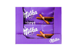 Печиво-палички вкрите молочним шоколадом Choco sticks Milka м/у 112г
