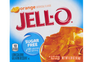 Jell-O Sugar Free Gelatin Dessert Orange