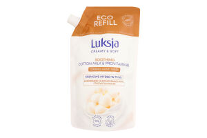 Мыло жидкое для рук с успокаивающим эффектом Cotton milk&Provitamin B5 Luksja 400мл