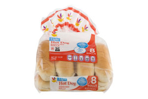 Ahold Light Hot Dog Rolls - 8 CT