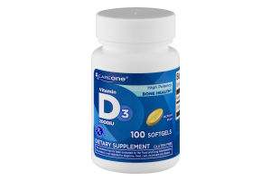 CareOne Vitamin D3 2000IU Softgels - 100 CT