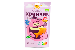 Снеки кукурудзяно-рисові з полуницею та бананом Хрумчик Смартік д/п 22г