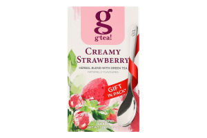 Смесь травяная с зеленым чаем с ароматом клубники и сливок Creamy strawberry G'tea! к/у 20х1.5г