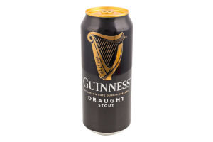 Пиво 0.44л 4.2% темное пастеризованное Draught Guinness ж/б