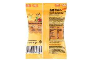 Снек фруктовий для дітей від 12міс Multifruit Baby Bob Snail м/у 40г
