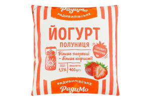 Йогурт 1.5% Клубника РадиМо м/у 400г