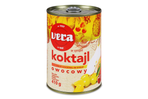 Коктейль фруктовый в сиропе Vera ж/б 410г
