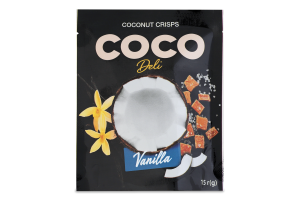 Чипси кокосові Ваніль-солона карамель Coco Deli д/п 15г