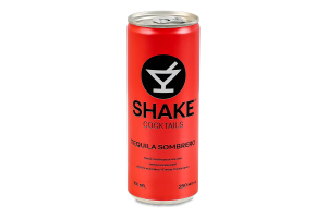 Напій слабоалкогольний 250мл 7% сильногазований Текіла Самбреро Cocktails Shake з/б