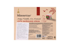 Лукум двойной обжарки со вкусом фисташки и граната Minnettar к/у 300г
