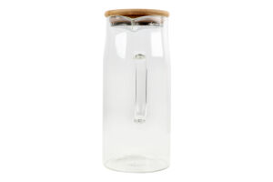 Глечик скло бамбукова кришка 1л №KYYW561 Greenwich Products Co. Limited 1шт
