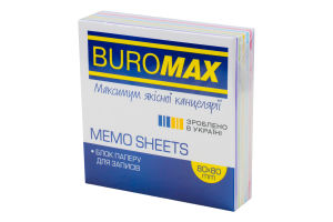 Блок бумаги для заметок Buromax Зебра 80х80х20мм