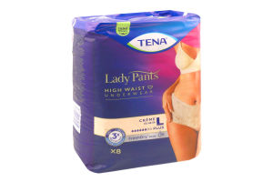 Труси урологічні з високою посадкою для жінок M Plus Creme Lady Pants Tena 8шт
