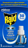 Жидкость для электрофумигатора против комаров 30 ночей Без запаха Raid 21мл