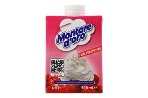 Крем д/збивання на рослинній основі солодкий 26% 0,5л т/брік Montared'oro