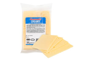 Сир 50% твердий нарізаний скибочками Creamy Яготинський м/у 200г