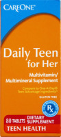 CareOne Daily Teen for Her Multivitamin/Multimineral Dietary Supplement Tablets - 80 CT