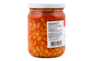 Квасоля Пікантна в томатному соусі 480г скло ТМ "1"