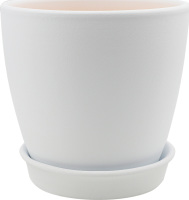 Горщик білий матовий кераміка 13*12*1см Духм'яна піч