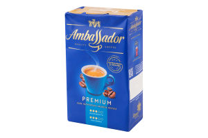 Кофе натуральный жареный молотый Premium Ambassador м/у 225г