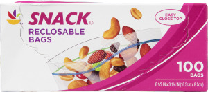 Ahold Snack Reclosable Bags - 100 CT