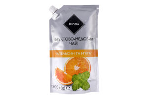Чай фруктово-медовий Апельсин та м'ята Rioba д/п 500г