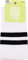 Гольфи підл Premier socks зі смужками білі р.23-25