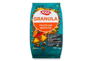 Гранола хрустка Тропічні фрукти Axa м/у 330г
